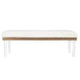 Brianna Snow Faux Fur Bench - Ornate Home
