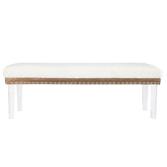 Brianna Snow Faux Fur Bench - Ornate Home