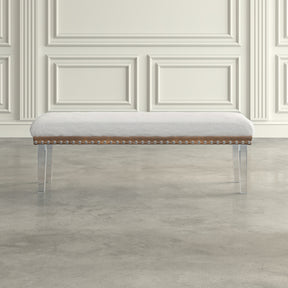 Brianna Snow Faux Fur Bench - Ornate Home