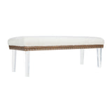 Brianna Snow Faux Fur Bench - Ornate Home