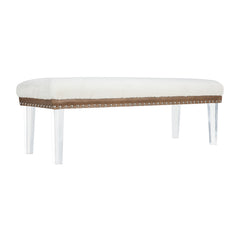 Brianna Snow Faux Fur Bench - Ornate Home