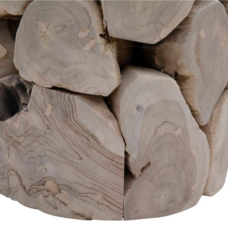 Briar Bleached Round Side Table - Ornate Home