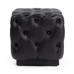Briar Midnight Raven 18" Square Ottoman - Ornate Home