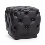 Briar Midnight Raven 18" Square Ottoman - Ornate Home