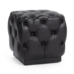 Briar Midnight Raven 18" Square Ottoman - Ornate Home