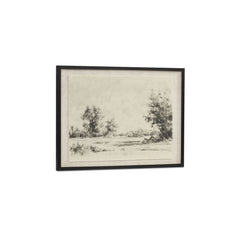 Briar Multi Color Framed Print On Linen - Ornate Home