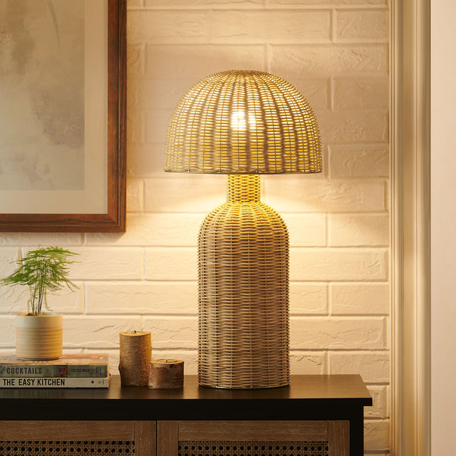 Briar Natural Rattan Table Lamp - Ornate Home