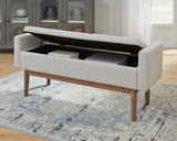 Briarson Beige/Brown Storage Bench (Online Special Price) - Ornate Home