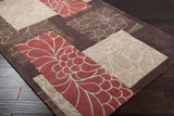 Brick Red-Brown Mosaic Area Rug - Clearance - Ornate Home