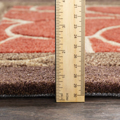 Brick Red-Brown Mosaic Area Rug - Clearance - Ornate Home