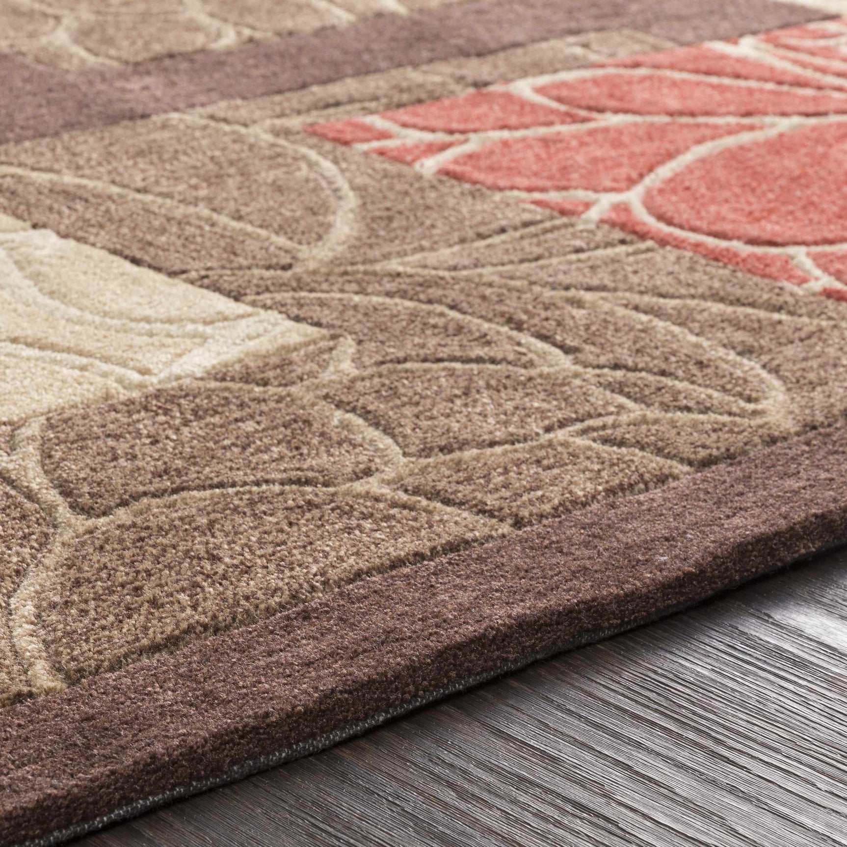Brick Red-Brown Mosaic Area Rug - Clearance - Ornate Home