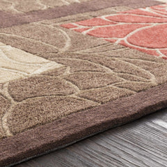 Brick Red-Brown Mosaic Area Rug - Clearance - Ornate Home