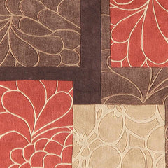 Brick Red-Brown Mosaic Area Rug - Clearance - Ornate Home
