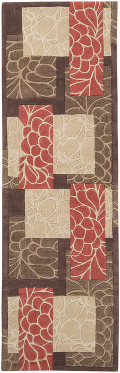 Brick Red-Brown Mosaic Area Rug - Clearance - Ornate Home