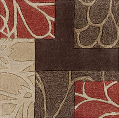 Brick Red-Brown Mosaic Area Rug - Clearance - Ornate Home