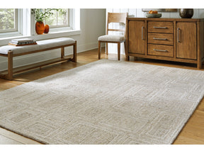 Brickburgh Gray/Ivory/Honey Large Rug (Online Special Price) - Ornate Home