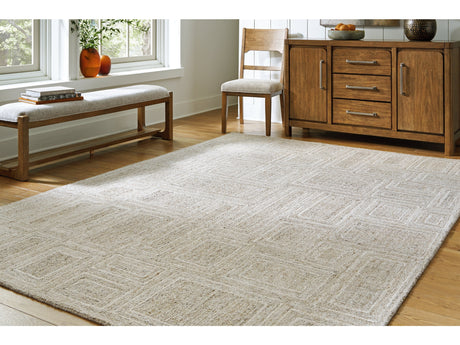 Brickburgh Gray/Ivory/Honey Large Rug - Ornate Home