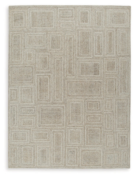 Brickburgh Gray/Ivory/Honey Large Rug - Ornate Home