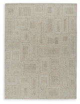 Brickburgh Gray/Ivory/Honey Large Rug - Ornate Home
