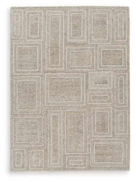 Brickburgh Gray/Ivory/Honey Medium Rug - Ornate Home