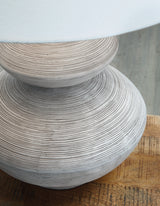 Brickdon Distressed White Poly Table Lamp - Ornate Home