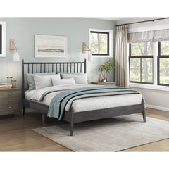 Brickell Gray Full Platform Bed - Ornate Home
