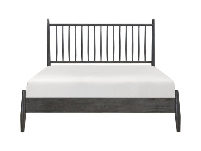 Brickell Gray Queen Platform Bed - Ornate Home