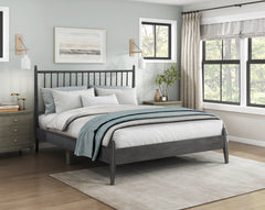 Brickell Gray Queen Platform Bed - Ornate Home