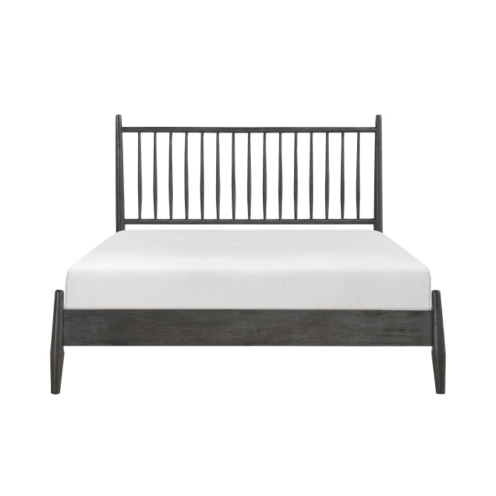 Brickell Gray Queen Platform Bed - Ornate Home