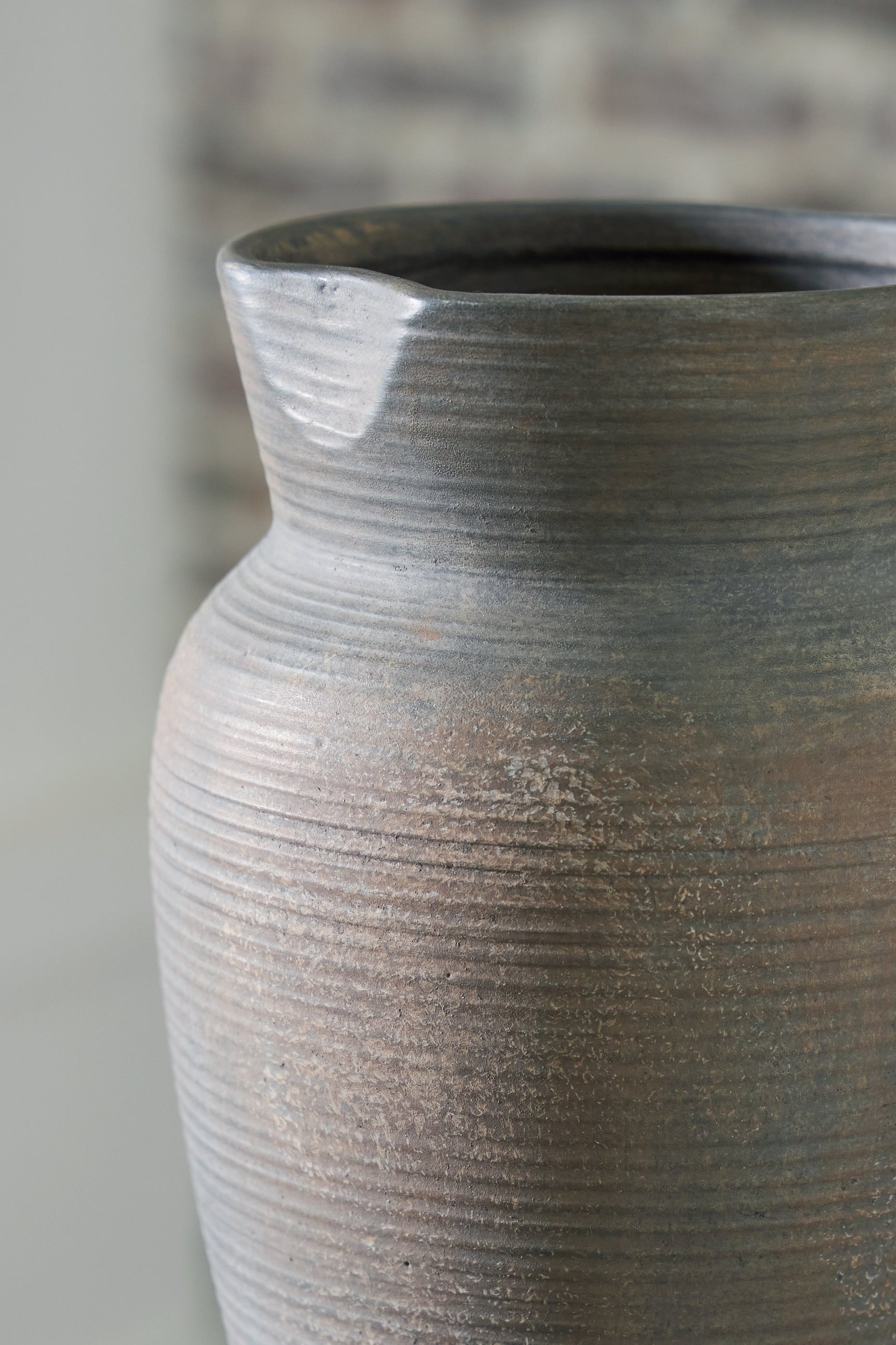 Brickmen Gray Vase (10" H) (Online Special Price) - Ornate Home