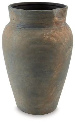 Brickmen Gray Vase (15.25" H) - Ornate Home