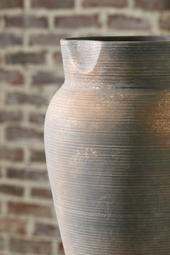 Brickmen Gray Vase (15.25" H) - Ornate Home
