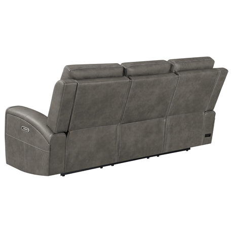 Brickston Charcoal 2-piece Triple Power Reclining Sofa Set - Ornate Home