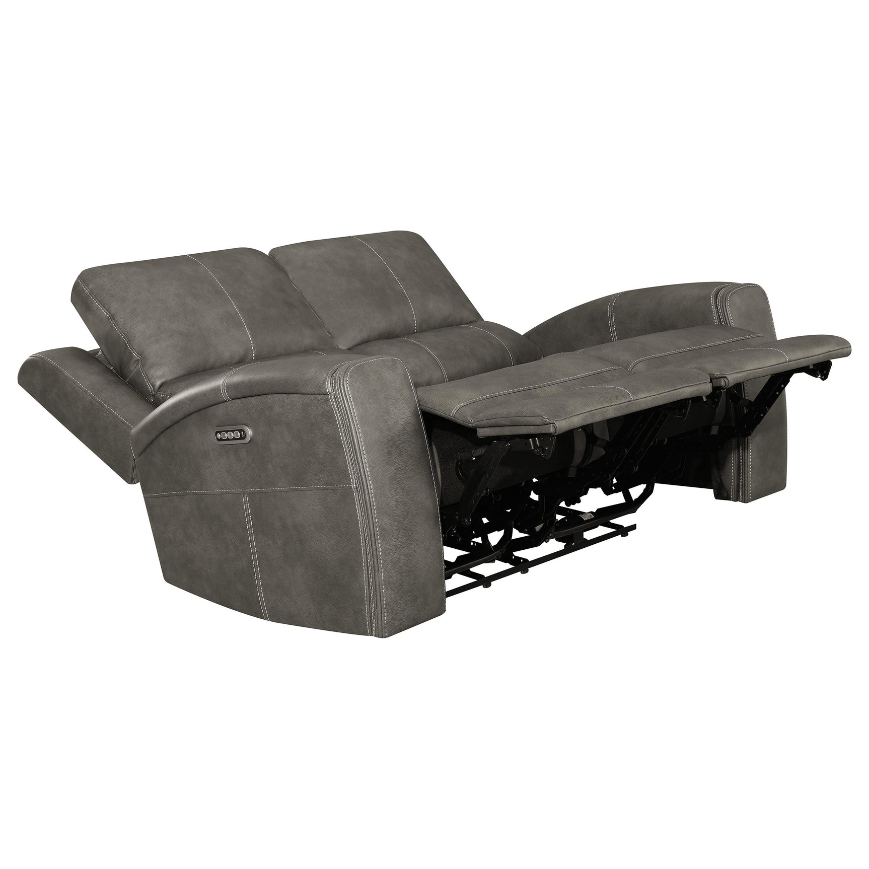 Brickston Charcoal 2-piece Triple Power Reclining Sofa Set - Ornate Home