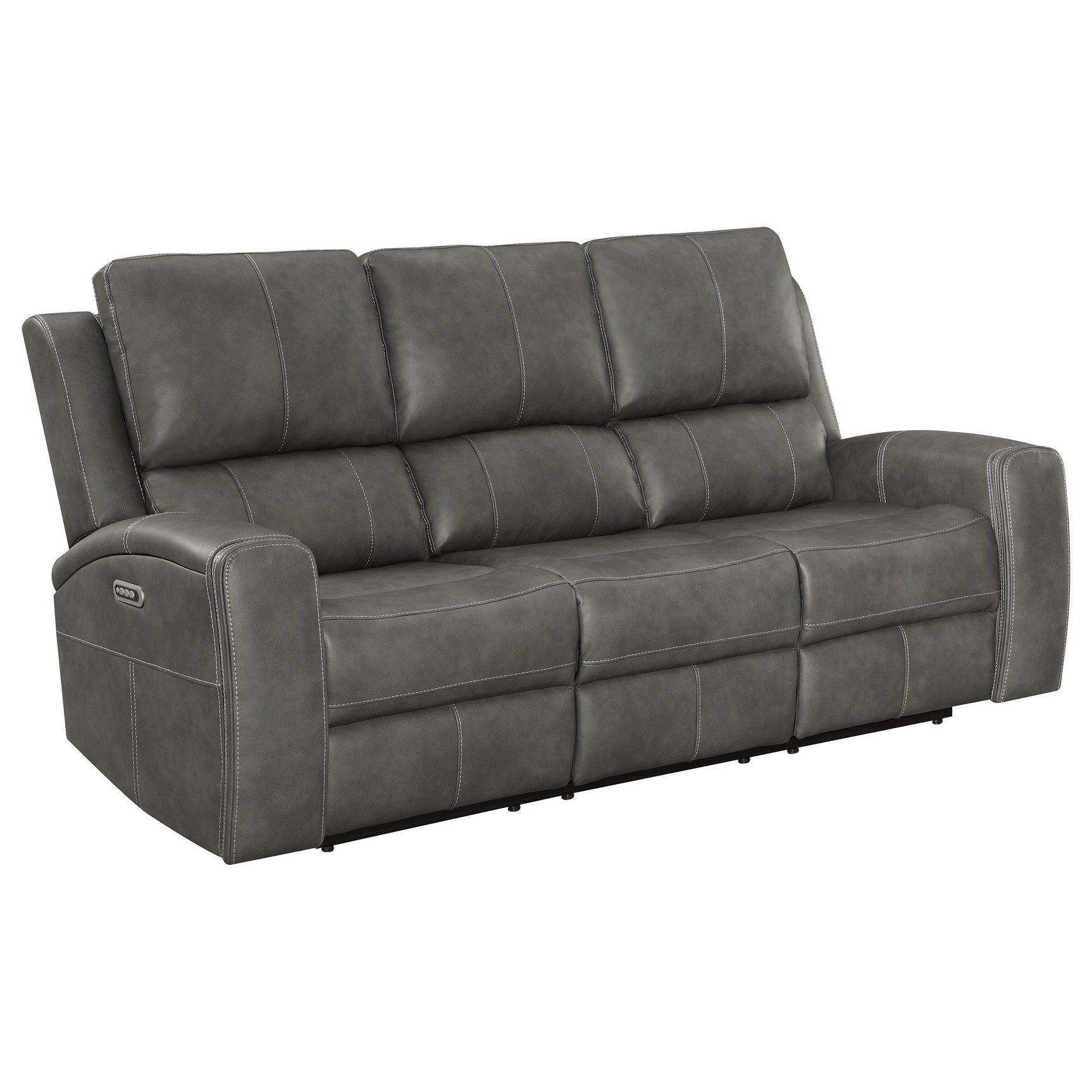 Brickston Charcoal 3-piece Triple Power Reclining Sofa Set - Ornate Home