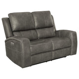 Brickston Charcoal 3-piece Triple Power Reclining Sofa Set - Ornate Home