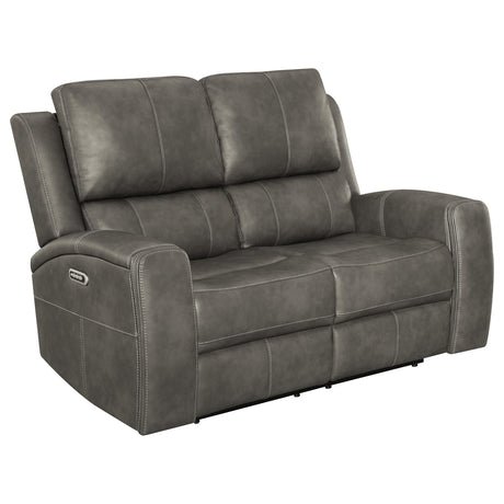 Brickston Charcoal 3-piece Triple Power Reclining Sofa Set - Ornate Home