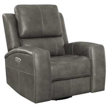 Brickston Charcoal 3-piece Triple Power Reclining Sofa Set - Ornate Home