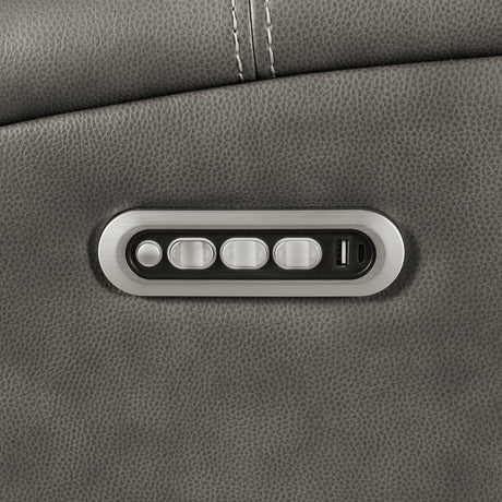 Brickston Charcoal 3-piece Triple Power Reclining Sofa Set - Ornate Home