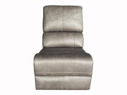 Brickston Charcoal Lumen Leatherette Modular Sectional Armless Chair - Ornate Home