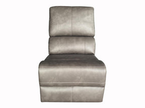Brickston Charcoal Lumen Leatherette Modular Sectional Armless Chair - Ornate Home