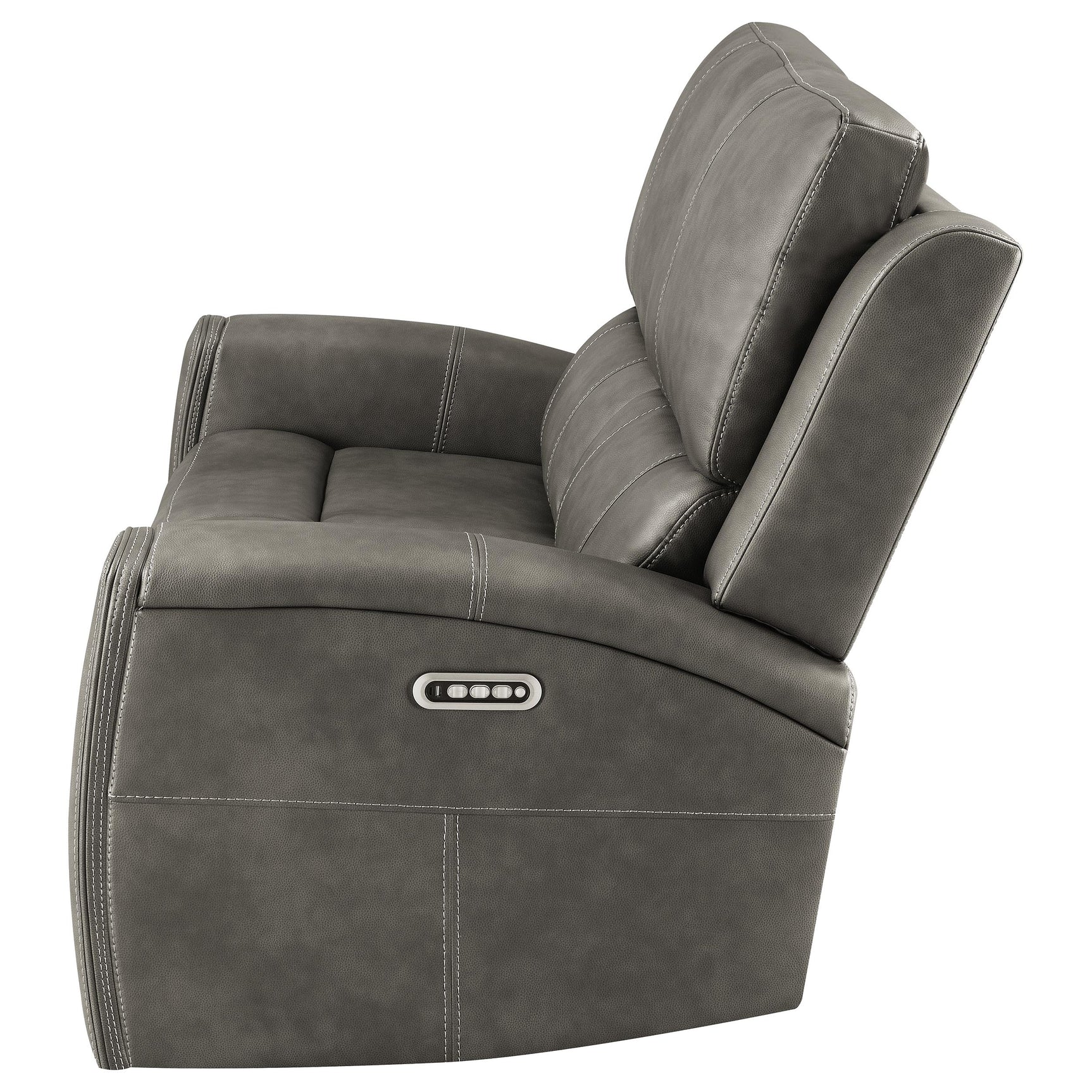 Brickston Charcoal Triple Power Reclining Loveseat - Ornate Home