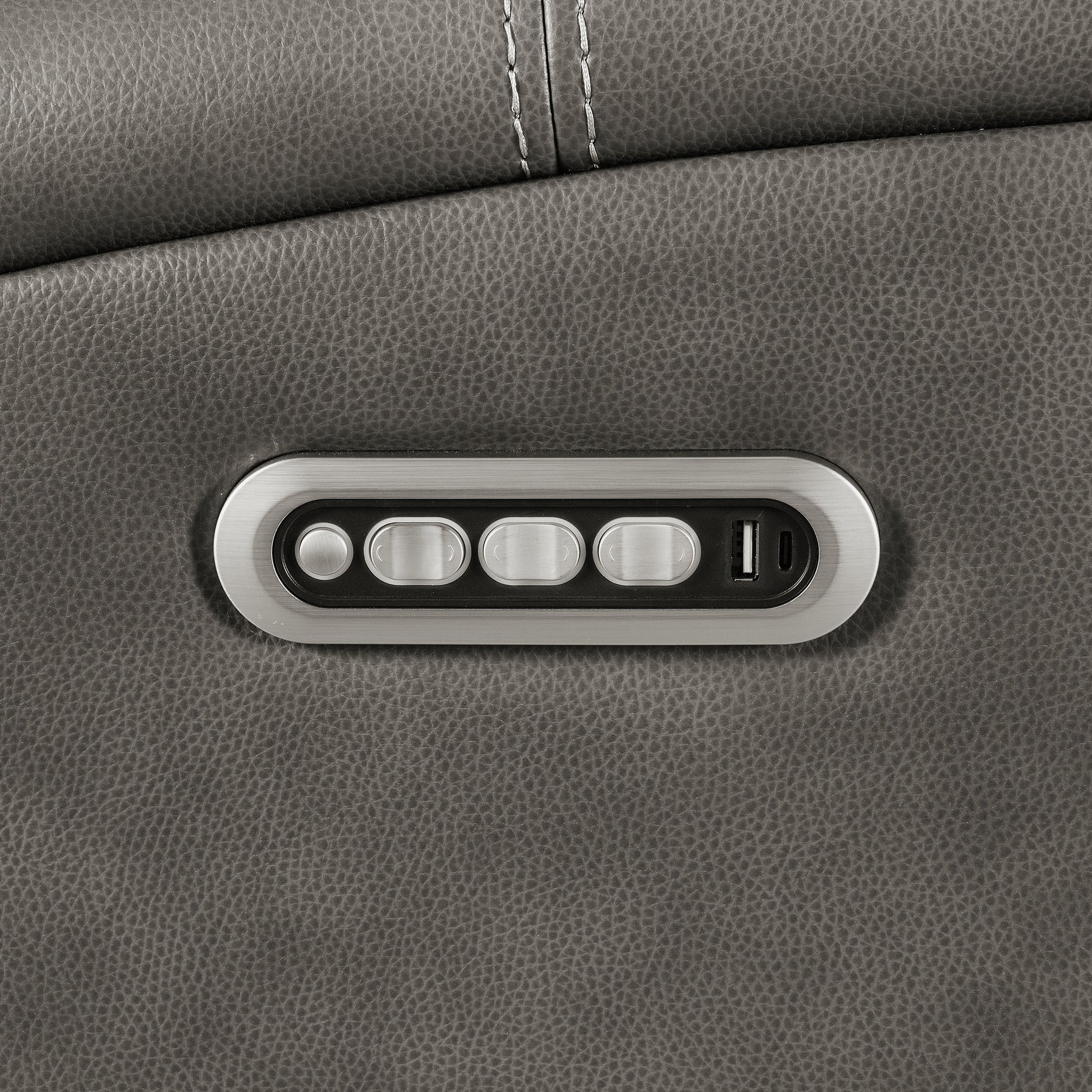 Brickston Charcoal Triple Power Reclining Loveseat - Ornate Home