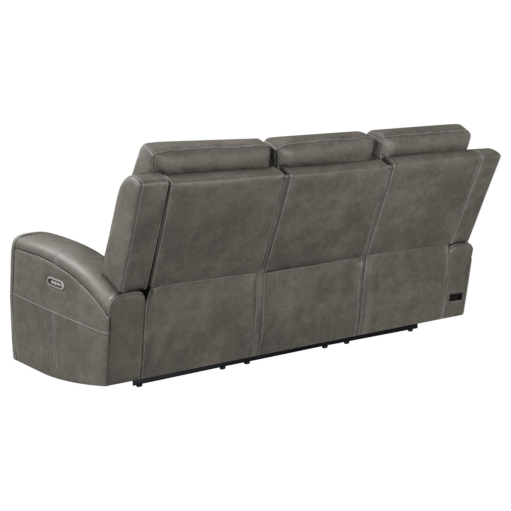 Brickston Charcoal Triple Power Reclining Sofa - Ornate Home