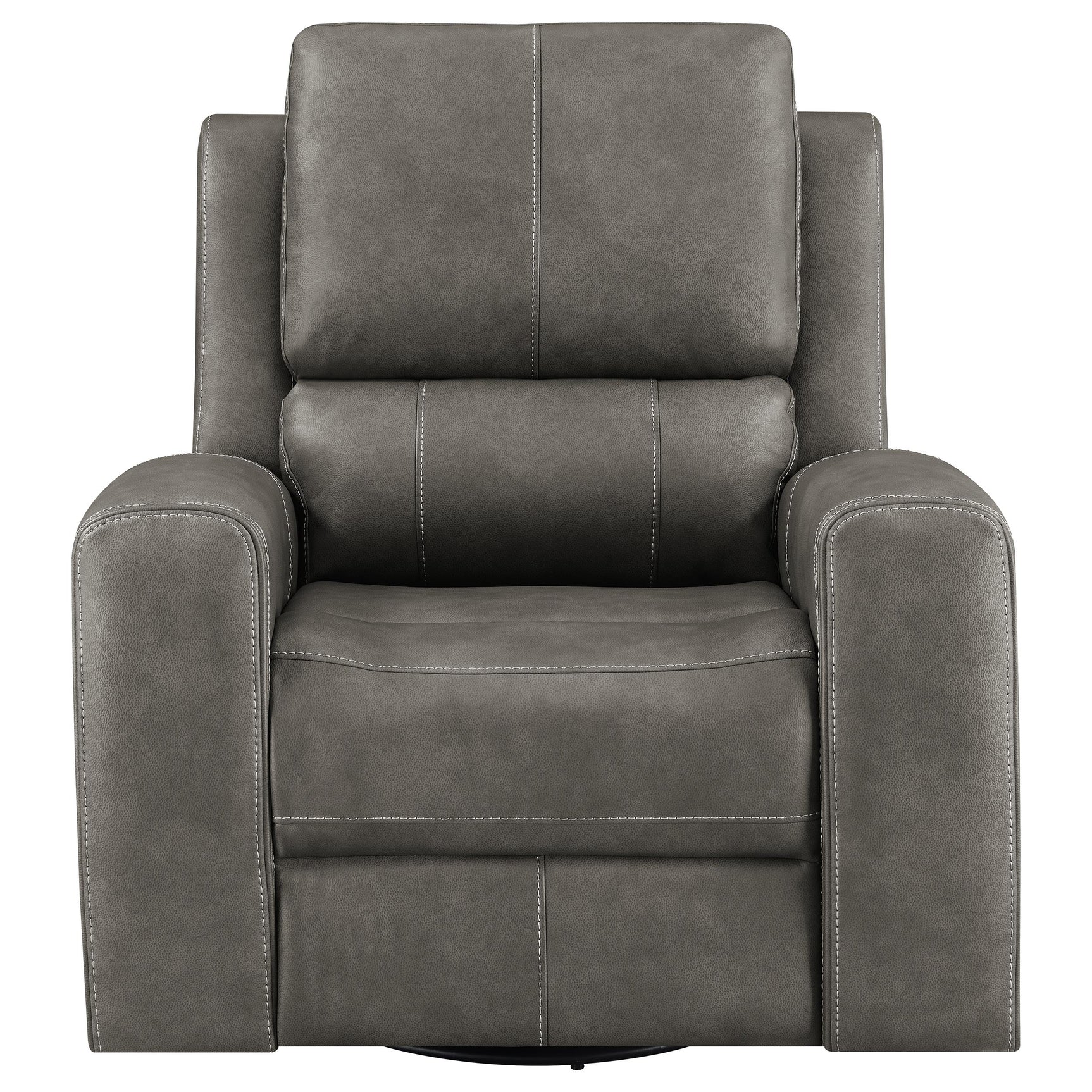 Brickston Charcoal Triple Power Swivel Glider Recliner - Ornate Home