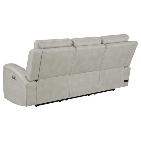 Brickston Grey 2-piece Triple Power Reclining Sofa Set - Ornate Home