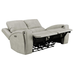 Brickston Grey 2-piece Triple Power Reclining Sofa Set - Ornate Home
