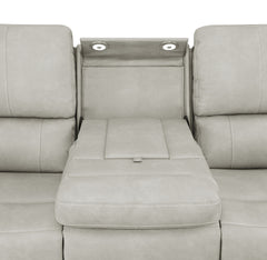Brickston Grey 2-piece Triple Power Reclining Sofa Set - Ornate Home