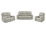 Brickston Grey 3-piece Triple Power Reclining Sofa Set - Ornate Home