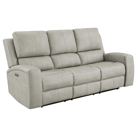 Brickston Grey 3-piece Triple Power Reclining Sofa Set - Ornate Home